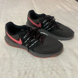 Nike Black and Pink Running Shoes